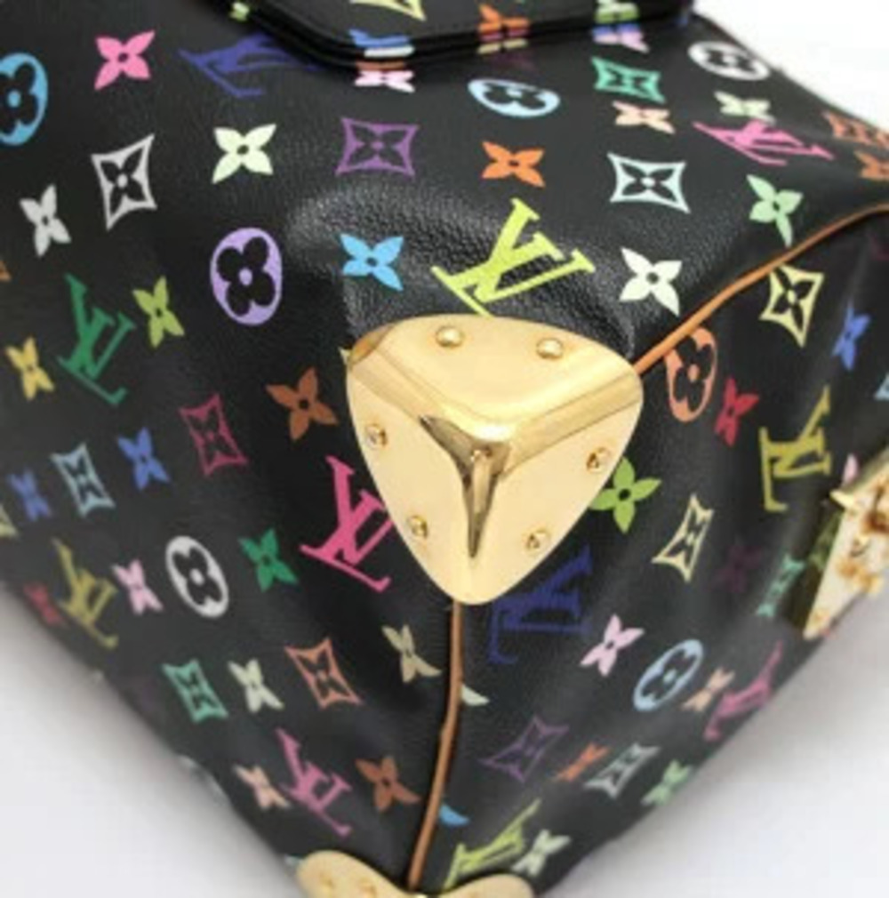 Louis Vuitton Speedy Handbag Boston Bag Multicolor Black Noir Black - Picture 7 of 7